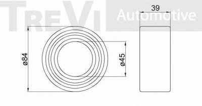 TREVI AUTOMOTIVE wb1291 -  Комплект подшипника ступицы колеса